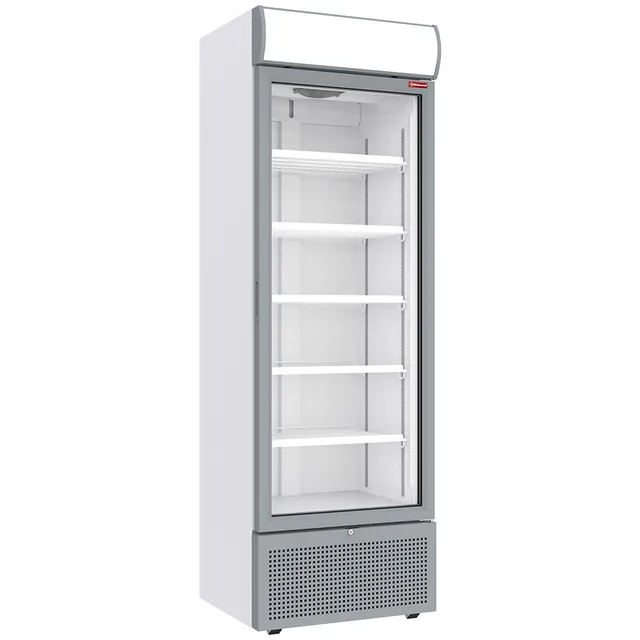 Vitrine ventilée positive 494 litres BLANCHE avec caisson lumineux