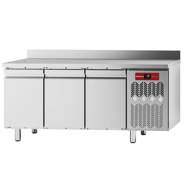 Table frigorifique "murale", ventilée, 3 portes GN 1/1, 405 litres