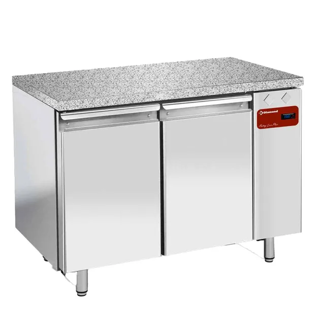 Table frig., vent., 2 portes EN 600x400 - Top en granit (Sans groupe)