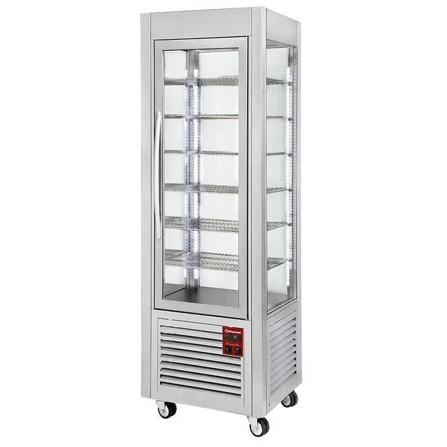 Vitrine panoramique, 5 niveaux, 360 LT, inox.