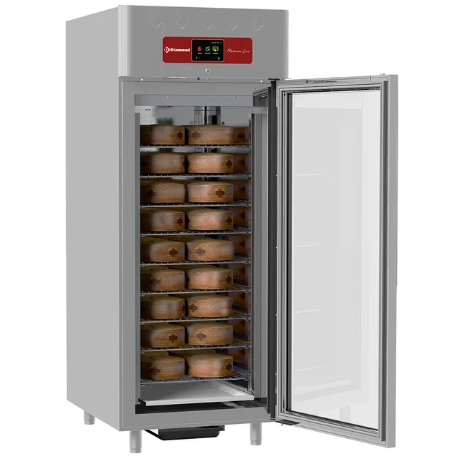 Armoire de maturation fermenting aging pour fromages 850 Lit. ventilée, 1 porte vitrée, 20x GN 2/1