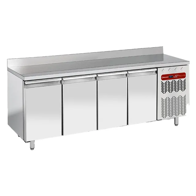 Table frigorifique "murale", ventilée, 4 portes EN 600x400, 760 litres