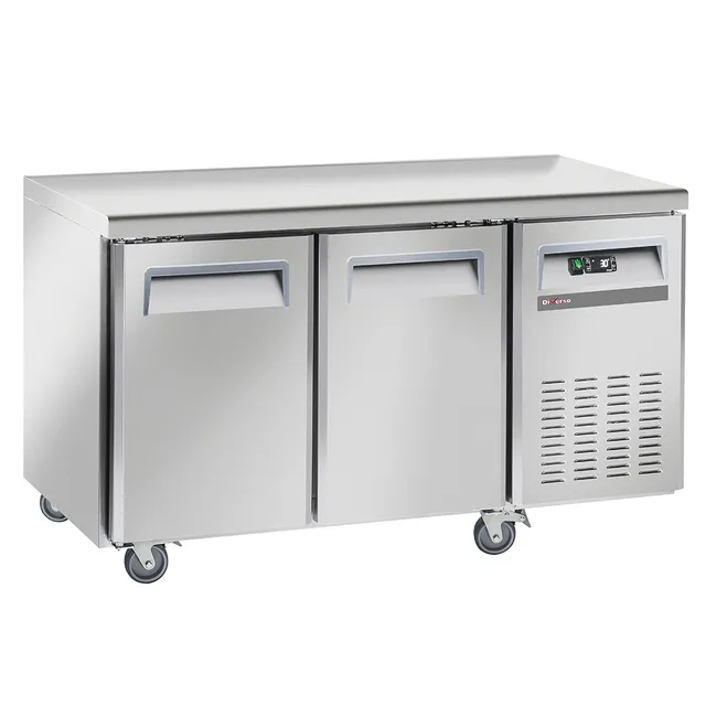 Table de congélation, ventilé, 2 portes GN 1/1, sur roues, 2 avec freins