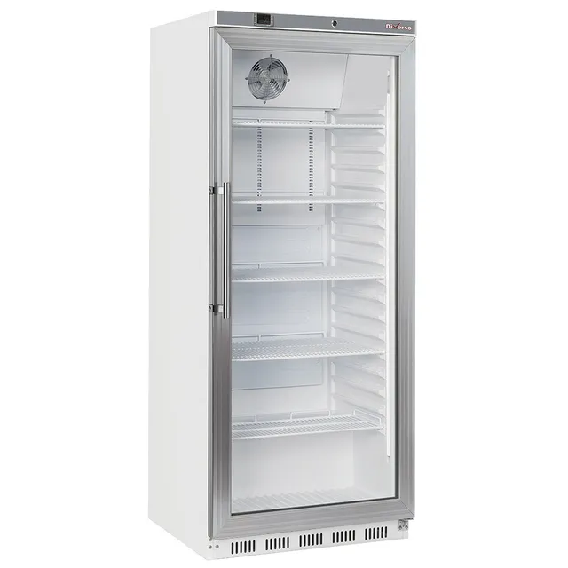 Armoire frigorifique GN 2/1, porte vitrée, ventilée, 600 Litres - blanc