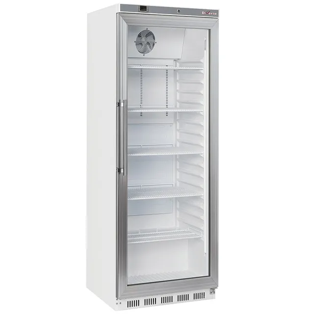 Armoire frigorifique, porte vitrée, ventilée, 400 Litres - blanc