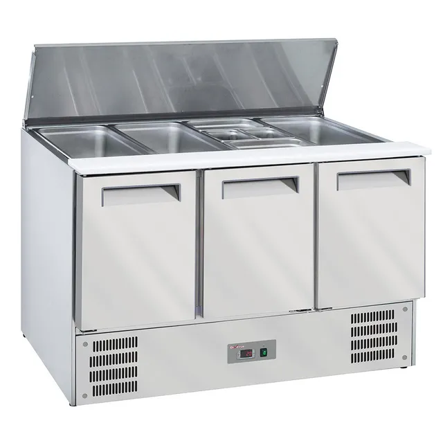 Saladette avec couvercle 4xGN1/1-150 mm + reserve 3 pt.GN 1/1