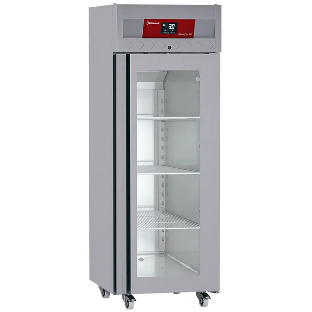 Armoire frigorifique ventilée 700 Lit. 1 porte vitrée (GN 2/1), sur roues