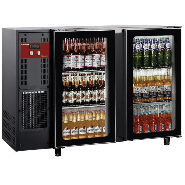 Refroidisseur de bouteilles 2 portes vitrées, 375 litres