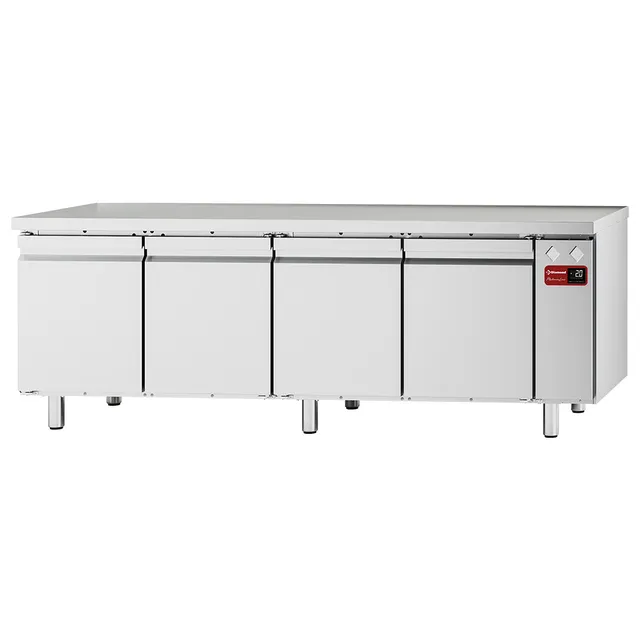 Table frigorifique, ventilée, 4 portes GN 1/1, (sans groupe)