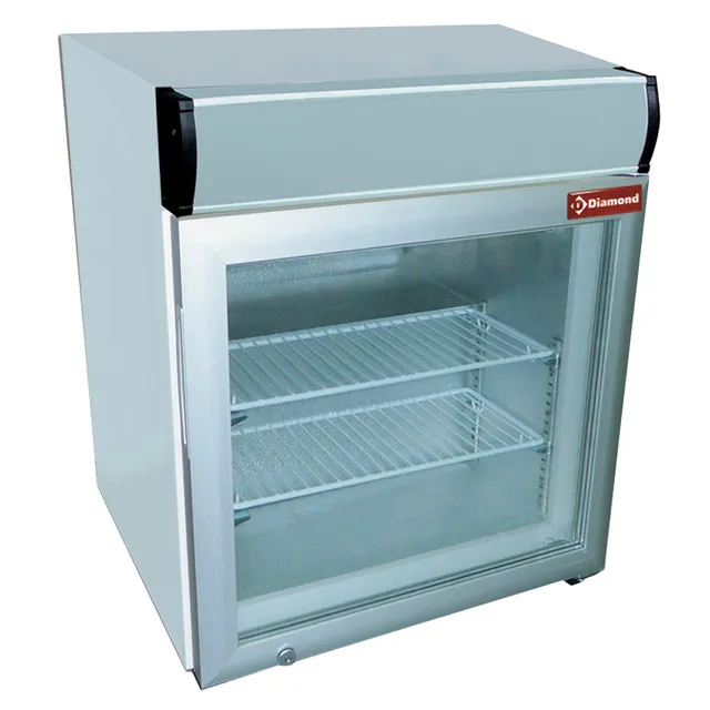 Vitrine de table T° négative, 50 litres, avec caisson lumineux