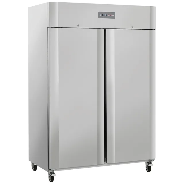 Armoire frigorifique ventilée 1200 Lit. 2 portes GN 2/1, sur roues, 2 avec freins