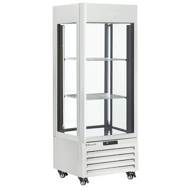 Vitrine "FULL vitrée" 440 Lt., 1 niveau + 2 étagères, ventilée - WINE - BLANC