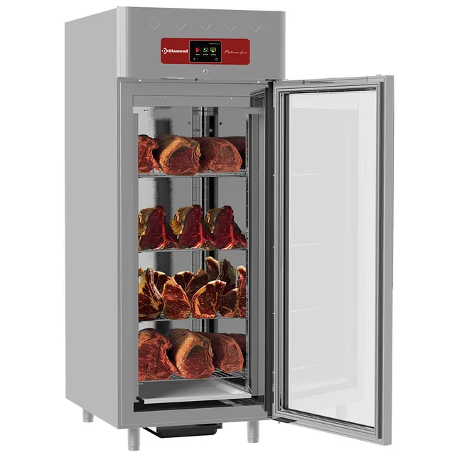Armoire de maturation dry aging  pour viande 850 Lit. ventilée, 1 porte vitrée, 20xGN 2/1