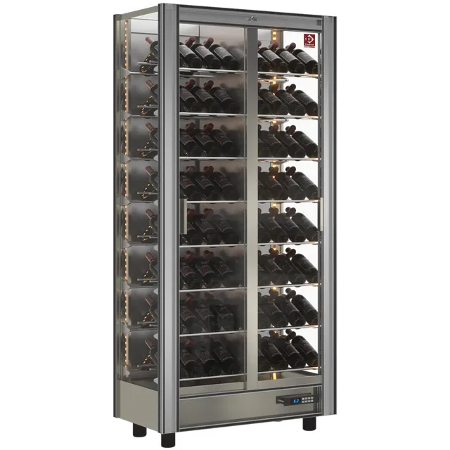 Vitrine réfrigérée à vins Lt. 530 - Modulable + Déco vitrine 530 Lt. Blanc mat- magnétique