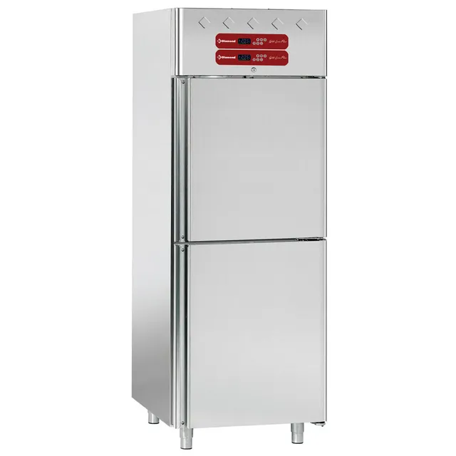 Armoire frigorifique et pour poisson 2x 350 litres, 2x 1/2 portes GN 2/1 & 1/1