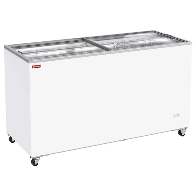 Conservateur bahut, 503 litres, couvercles coulissants sur roulettes