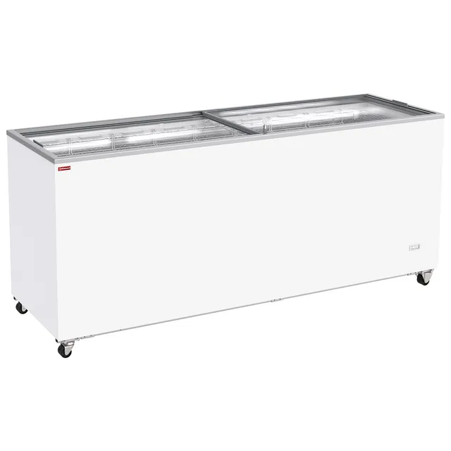 Conservateur bahut, 672 litres, couvercles coulissants sur roulettes